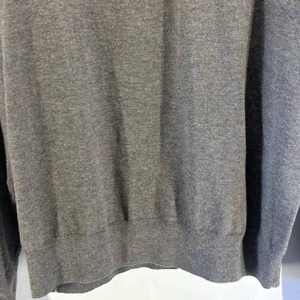 Faherty Men’s Reserve Brown Quarter Zip Sweater Cotton Coolmax X-Large